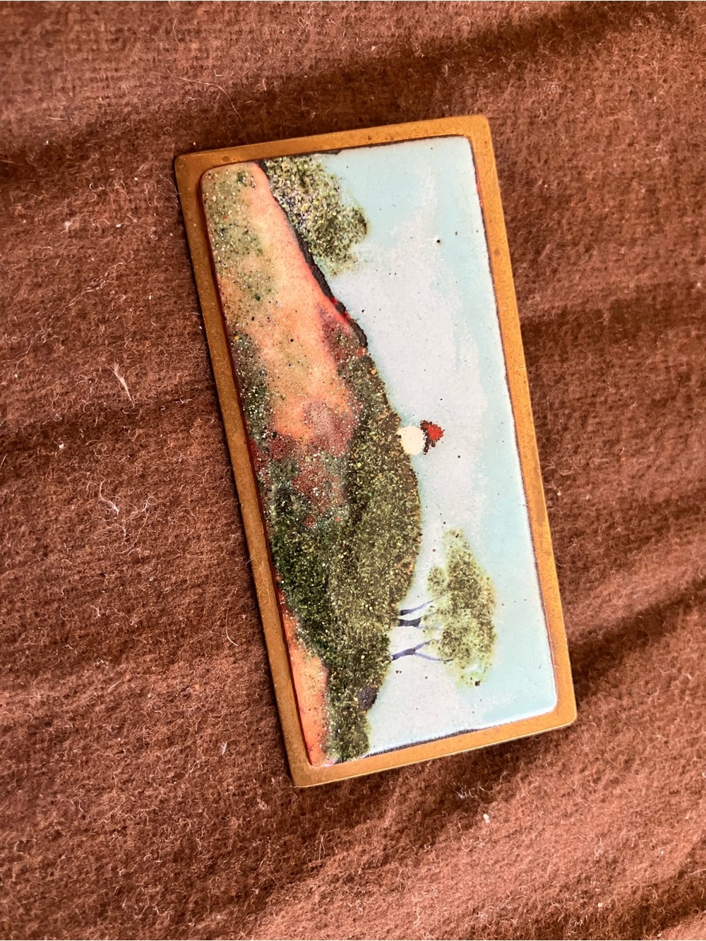 Handcrafted Coastal Landscape Brooch